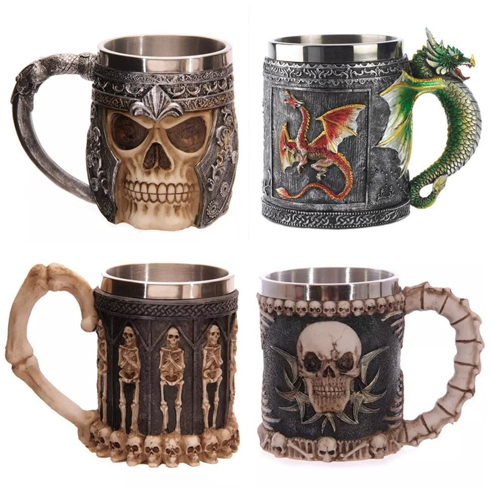 400ML 3D Skull Mugs Coffee - regalmen - null