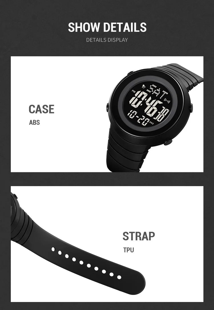 SKMEI 2152 Men's Digital Electronic Watch TPU Band Sport Wirst Watches For Men Man Waterproof Watches Relogios Masculino