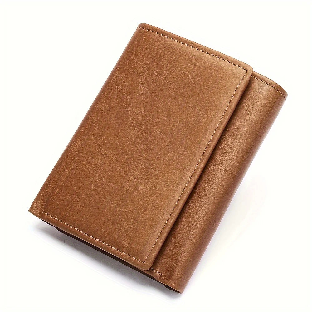 WESTAL RFID Wallet for Men Genuine Leather Coin Purse Men Thirdfold Wallets Clucth with Mulitfile Card Slots Money Bags 1134 - regalmen - null